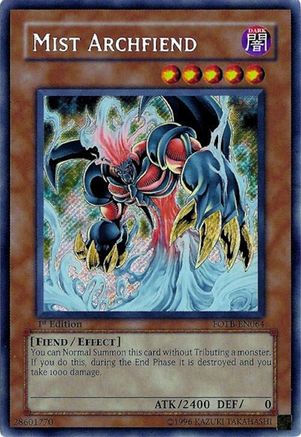 Mist Archfiend (FOTB-EN064) - Force of the Breaker Unlimited Force of the Breaker Yugioh Single Squirtle Squad Card Shop.