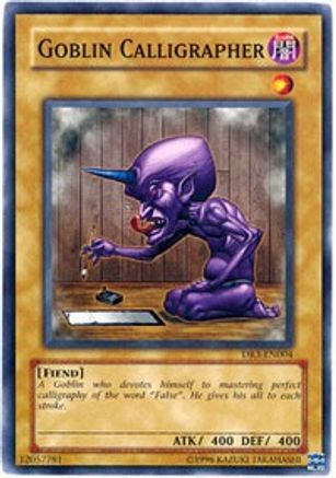 Goblin Calligrapher (DR3-EN004) - Dark Revelation Volume 3 Unlimited Dark Revelation Volume 3 Yugioh Single Squirtle Squad Card Shop.