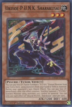 Ukiyoe-P.U.N.K. Sharakusai (GRCR-EN001) - The Grand Creators 1st Edition The Grand Creators Yugioh Single Squirtle Squad Card Shop.