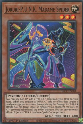 Joruri-P.U.N.K. Madame Spider (GRCR-EN003) - The Grand Creators 1st Edition The Grand Creators Yugioh Single Squirtle Squad Card Shop.