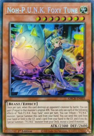 Noh-P.U.N.K. Foxy Tune (CR) (GRCR-EN005) - The Grand Creators 1st Edition The Grand Creators Yugioh Single Squirtle Squad Card Shop.