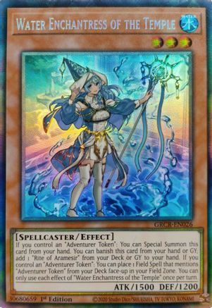 Water Enchantress of the Temple (CR) (GRCR-EN026) - The Grand Creators 1st Edition The Grand Creators Yugioh Single Squirtle Squad Card Shop.