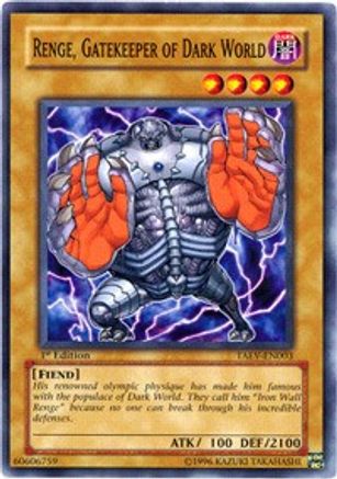 Renge, Gatekeeper of Dark World (TAEV-EN003) - Tactical Evolution 1st Edition Tactical Evolution Yugioh Single Squirtle Squad Card Shop.