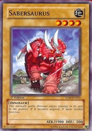 Sabersaurus (SD09-EN003) - Structure Deck: Dinosaur's Rage 1st Edition Structure Deck: Dinosaur's Rage Yugioh Single Squirtle Squad Card Shop.