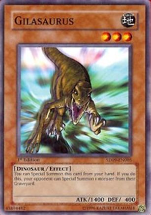 Gilasaurus (SD09-EN005) - Structure Deck: Dinosaur's Rage 1st Edition Structure Deck: Dinosaur's Rage Yugioh Single Squirtle Squad Card Shop.