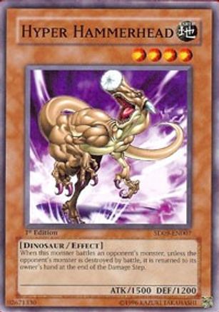 Hyper Hammerhead (SD09-EN007) - Structure Deck: Dinosaur's Rage 1st Edition Structure Deck: Dinosaur's Rage Yugioh Single Squirtle Squad Card Shop.