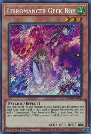 Libromancer Geek Boy (BACH-EN000) - Battle of Chaos 1st Edition Battle of Chaos Yugioh Single Squirtle Squad Card Shop.