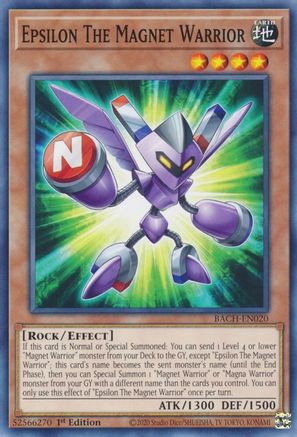 Epsilon The Magnet Warrior (BACH-EN020) - Battle of Chaos 1st Edition Battle of Chaos Yugioh Single Squirtle Squad Card Shop.
