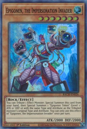 Epigonen, the Impersonation Invader (BACH-EN026) - Battle of Chaos 1st Edition Battle of Chaos Yugioh Single Squirtle Squad Card Shop.