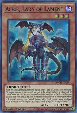 Alice, Lady of Lament (BACH-EN028) - Battle of Chaos 1st Edition Battle of Chaos Yugioh Single Squirtle Squad Card Shop.