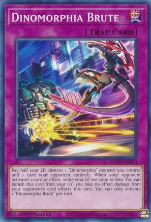 Dinomorphia Brute (BACH-EN070) - Battle of Chaos 1st Edition Battle of Chaos Yugioh Single Squirtle Squad Card Shop.