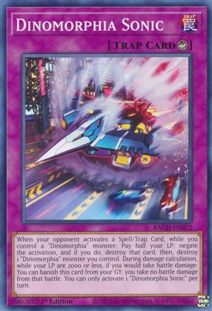 Dinomorphia Sonic (BACH-EN072) - Battle of Chaos 1st Edition Battle of Chaos Yugioh Single Squirtle Squad Card Shop.