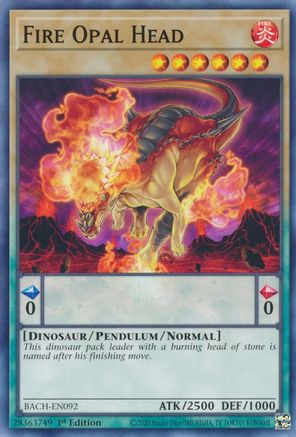 Fire Opal Head (BACH-EN092) - Battle of Chaos 1st Edition Battle of Chaos Yugioh Single Squirtle Squad Card Shop.