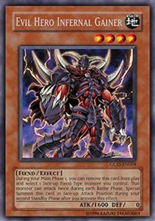 Evil Hero Infernal Gainer (GLAS-EN004) - Gladiator's Assault 1st Edition Gladiator's Assault Yugioh Single Squirtle Squad Card Shop.