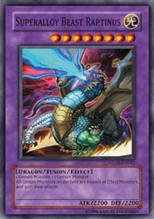 Superalloy Beast Raptinus (GLAS-EN042) - Gladiator's Assault 1st Edition Gladiator's Assault Yugioh Single Squirtle Squad Card Shop.