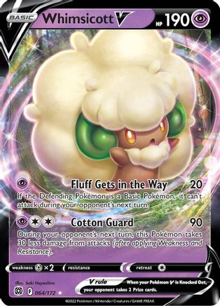 Whimsicott V 064/172 – Brilliant Stars – Ultra Rare Pokémon Card
