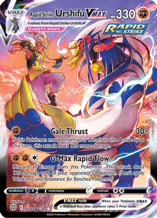 Rapid Strike Urshifu VMAX TG21 - Holofoil SWSH09 Brilliant Stars Trainer Gallery - Ultra Rare
