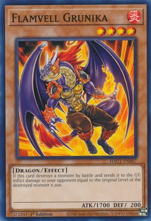 Flamvell Grunika (HAC1-EN067) - Hidden Arsenal: Chapter 1 1st Edition Hidden Arsenal: Chapter 1 Yugioh Single Squirtle Squad Card Shop.