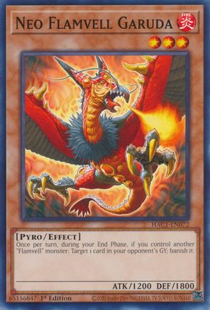 Neo Flamvell Garuda (HAC1-EN072) - Hidden Arsenal: Chapter 1 1st Edition Hidden Arsenal: Chapter 1 Yugioh Single Squirtle Squad Card Shop.