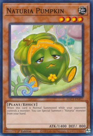 Naturia Pumpkin (HAC1-EN117) - Hidden Arsenal: Chapter 1 1st Edition Hidden Arsenal: Chapter 1 Yugioh Single Squirtle Squad Card Shop.