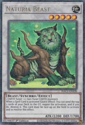 Naturia Beast (Duel Terminal) (HAC1-EN120) - Hidden Arsenal: Chapter 1 1st Edition Hidden Arsenal: Chapter 1 Yugioh Single Squirtle Squad Card Shop.
