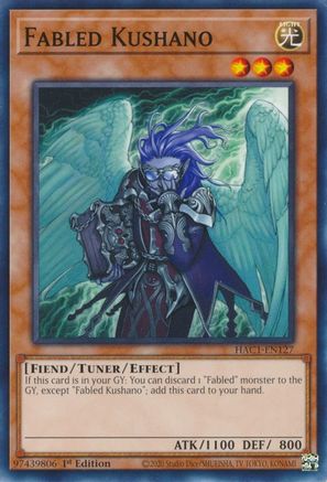 Fabled Kushano (HAC1-EN127) - Hidden Arsenal: Chapter 1 1st Edition Hidden Arsenal: Chapter 1 Yugioh Single Squirtle Squad Card Shop.