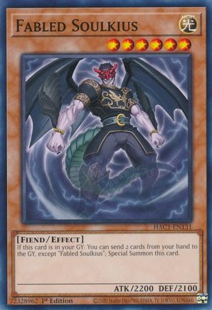 Fabled Soulkius (HAC1-EN131) - Hidden Arsenal: Chapter 1 1st Edition Hidden Arsenal: Chapter 1 Yugioh Single Squirtle Squad Card Shop.