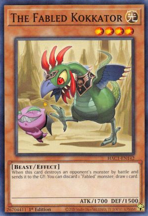 The Fabled Kokkator (HAC1-EN142) - Hidden Arsenal: Chapter 1 1st Edition Hidden Arsenal: Chapter 1 Yugioh Single Squirtle Squad Card Shop.