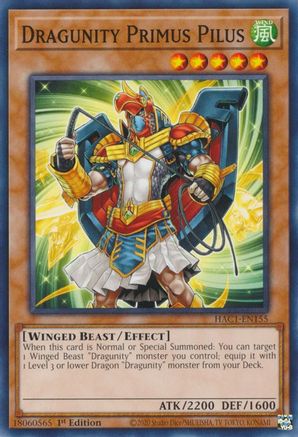 Dragunity Primus Pilus (HAC1-EN155) - Hidden Arsenal: Chapter 1 1st Edition Hidden Arsenal: Chapter 1 Yugioh Single Squirtle Squad Card Shop.