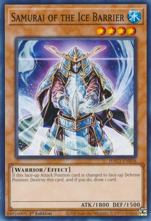 Samurai of the Ice Barrier (HAC1-EN038) - Hidden Arsenal: Chapter 1 1st Edition Hidden Arsenal: Chapter 1 Yugioh Single Squirtle Squad Card Shop.