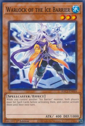 Warlock of the Ice Barrier (HAC1-EN044) - Hidden Arsenal: Chapter 1 1st Edition Hidden Arsenal: Chapter 1 Yugioh Single Squirtle Squad Card Shop.