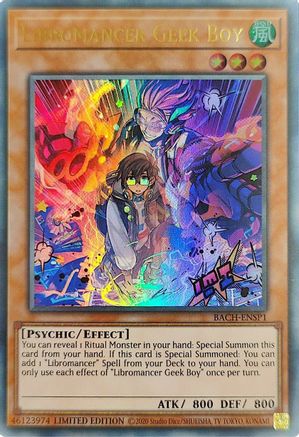 Libromancer Geek Boy (Premier Edition) (BACH-ENSP1) - Battle of Chaos Limited Battle of Chaos Yugioh Single Squirtle Squad Card Shop.