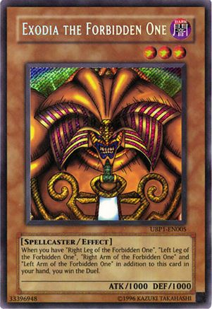 Exodia the Forbidden One (UBP1-EN005) - GX Ultimate Beginner's Pack 1 Limited GX Ultimate Beginner's Pack 1 Yugioh Single Squirtle Squad Card Shop.