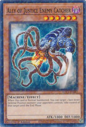 Ally of Justice Enemy Catcher (Duel Terminal) (HAC1-EN082) - Hidden Arsenal: Chapter 1 1st Edition Hidden Arsenal: Chapter 1 Yugioh Single Squirtle Squad Card Shop.