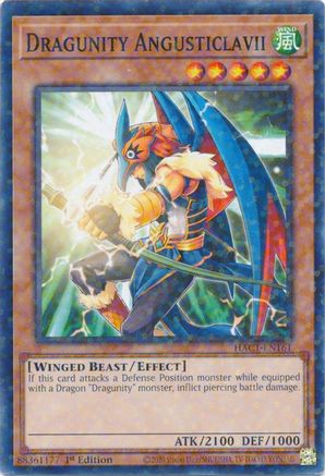 Dragunity Angusticlavii (Duel Terminal) (HAC1-EN161) - Hidden Arsenal: Chapter 1 1st Edition Hidden Arsenal: Chapter 1 Yugioh Single Squirtle Squad Card Shop.