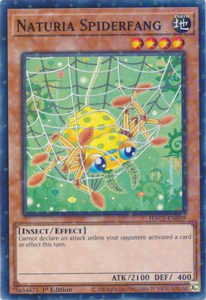 Naturia Spiderfang (Duel Terminal) (HAC1-EN098) - Hidden Arsenal: Chapter 1 1st Edition Hidden Arsenal: Chapter 1 Yugioh Single Squirtle Squad Card Shop.