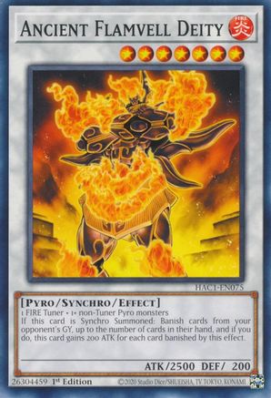 Ancient Flamvell Deity (HAC1-EN075) - Hidden Arsenal: Chapter 1 1st Edition Hidden Arsenal: Chapter 1 Yugioh Single Squirtle Squad Card Shop.