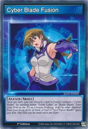 Cyber Blade Fusion (SGX1-ENS05) - Speed Duel GX: Duel Academy Box 1st Edition Speed Duel GX: Duel Academy Box Yugioh Single Squirtle Squad Card Shop.
