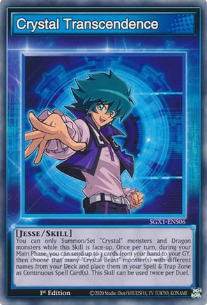 Crystal Transcendence (SGX1-ENS06) - Speed Duel GX: Duel Academy Box 1st Edition Speed Duel GX: Duel Academy Box Yugioh Single Squirtle Squad Card Shop.