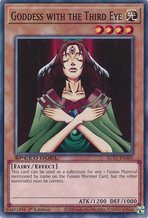 Goddess with the Third Eye (SGX1-ENA05) - Speed Duel GX: Duel Academy Box 1st Edition Speed Duel GX: Duel Academy Box Yugioh Single Squirtle Squad Card Shop.