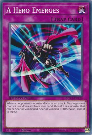 A Hero Emerges (SGX1-ENA19) - Speed Duel GX: Duel Academy Box 1st Edition Speed Duel GX: Duel Academy Box Yugioh Single Squirtle Squad Card Shop.