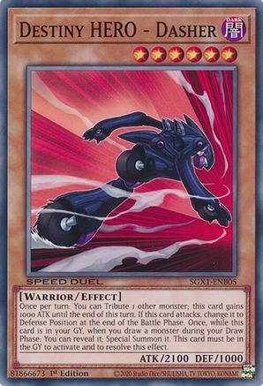 Destiny HERO - Dasher (SGX1-ENB05) - Speed Duel GX: Duel Academy Box 1st Edition Speed Duel GX: Duel Academy Box Yugioh Single Squirtle Squad Card Shop.