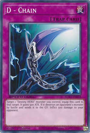 D - Chain (SGX1-ENB18) - Speed Duel GX: Duel Academy Box 1st Edition Speed Duel GX: Duel Academy Box Yugioh Single Squirtle Squad Card Shop.