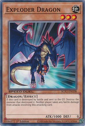 Exploder Dragon (SGX1-ENG08) - Speed Duel GX: Duel Academy Box 1st Edition Speed Duel GX: Duel Academy Box Yugioh Single Squirtle Squad Card Shop.