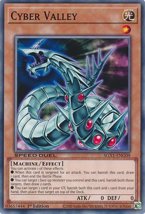 Cyber Valley (SGX1-ENG09) - Speed Duel GX: Duel Academy Box 1st Edition Speed Duel GX: Duel Academy Box Yugioh Single Squirtle Squad Card Shop.