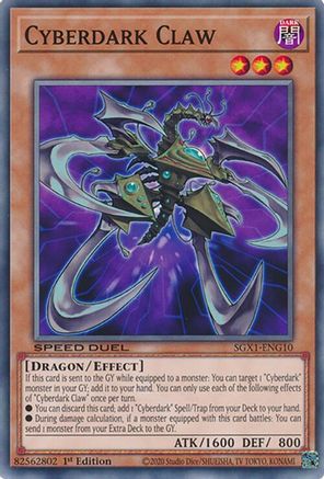 Cyberdark Claw (SGX1-ENG10) - Speed Duel GX: Duel Academy Box 1st Edition Speed Duel GX: Duel Academy Box Yugioh Single Squirtle Squad Card Shop.