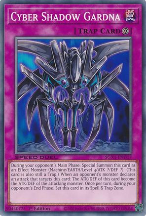 Cyber Shadow Gardna (SGX1-ENG17) - Speed Duel GX: Duel Academy Box 1st Edition Speed Duel GX: Duel Academy Box Yugioh Single Squirtle Squad Card Shop.