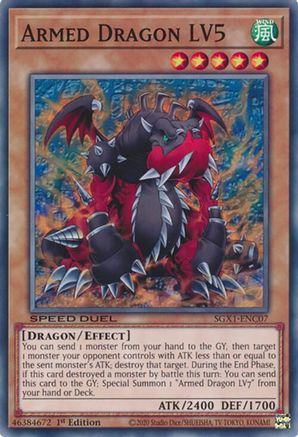 Armed Dragon LV5 (SGX1-ENC07) - Speed Duel GX: Duel Academy Box 1st Edition Speed Duel GX: Duel Academy Box Yugioh Single Squirtle Squad Card Shop.