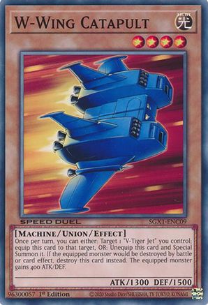 W-Wing Catapult (SGX1-ENC09) - Speed Duel GX: Duel Academy Box 1st Edition Speed Duel GX: Duel Academy Box Yugioh Single Squirtle Squad Card Shop.