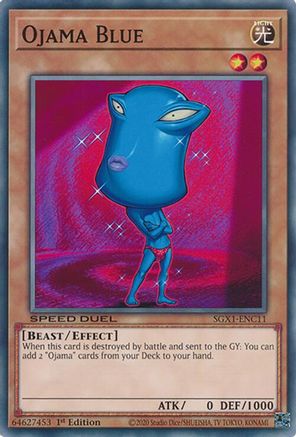 Ojama Blue (SGX1-ENC11) - Speed Duel GX: Duel Academy Box 1st Edition Speed Duel GX: Duel Academy Box Yugioh Single Squirtle Squad Card Shop.
